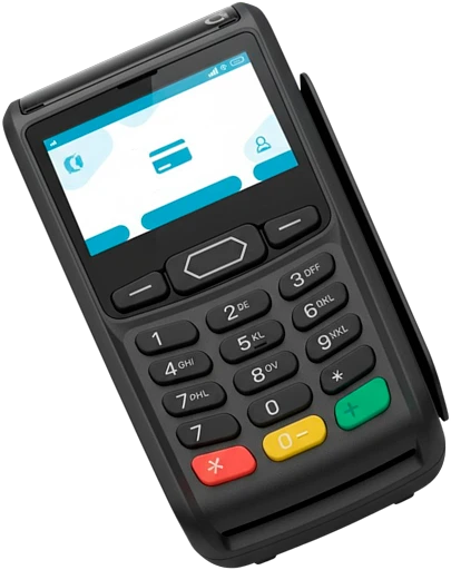 Máquina de cartão de crédito e débito utilizada para pagamentos eletrônicos representando análise de taxas e auditoria financeira